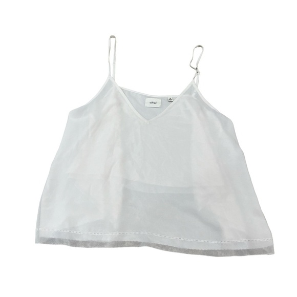 Aritzia Wilfred Hankie Blouse White | Size Medium - Picture 7 of 13